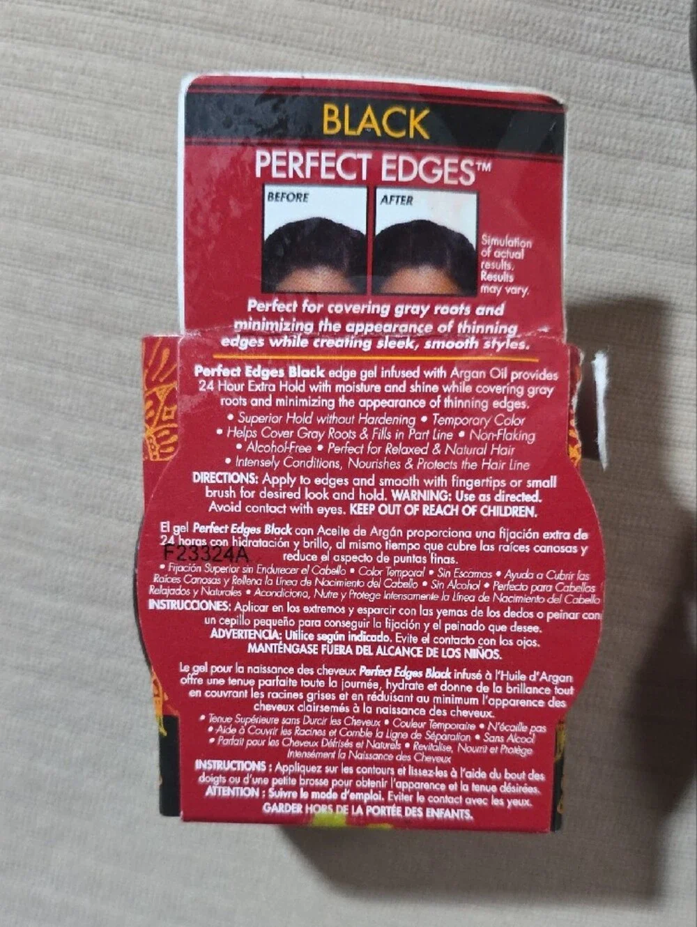 Creme of Nature Argan Oil Perfect Edges - Black, 2.25 oz- 2pk